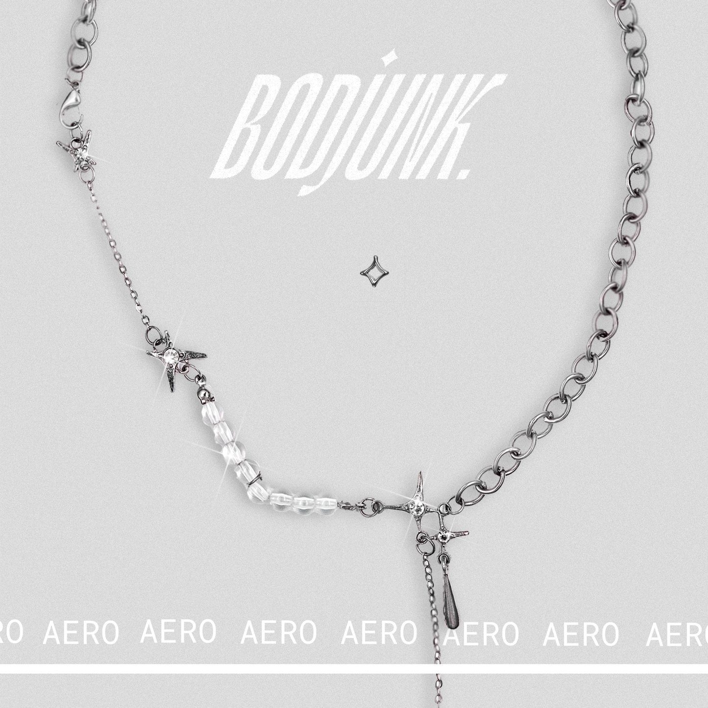 AERO Beaded Dangle Statement Necklace | Bodjunk