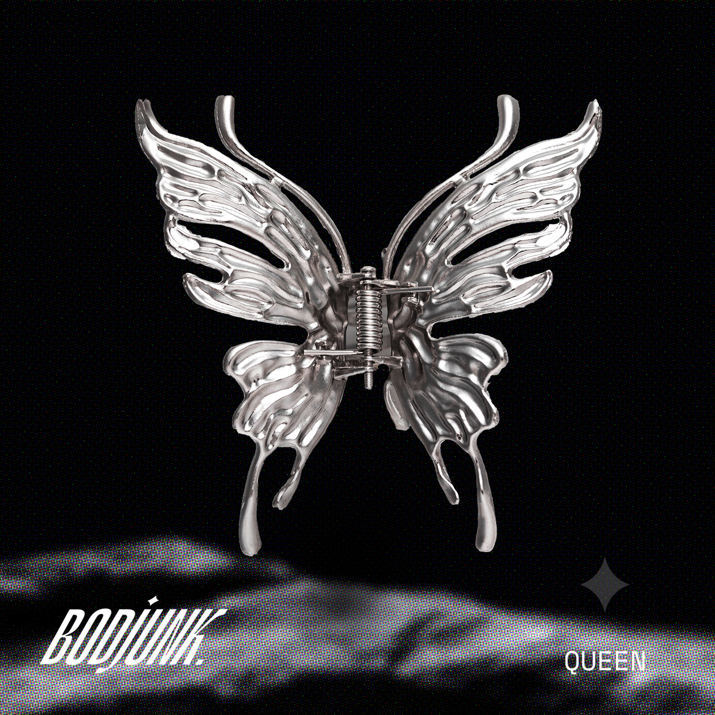 QUEEN Butterfly Metal Hair Clip | Bodjunk