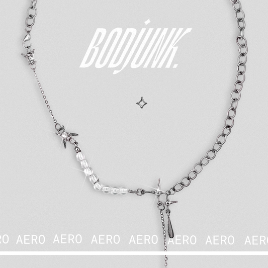 AERO Beaded  Dangle Statement Necklace | Bodjunk