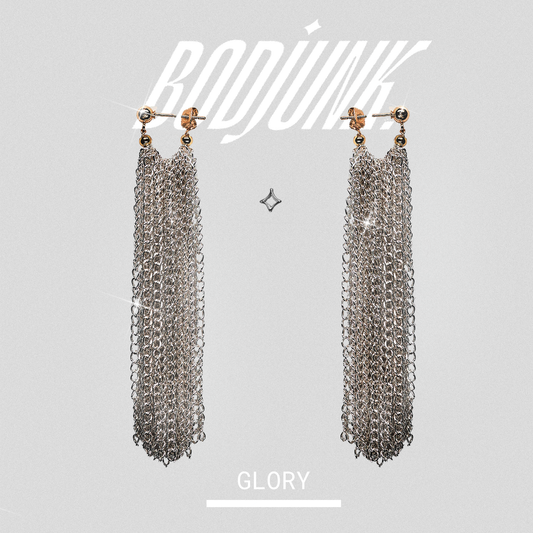 GLORY Chain Tassel Statement Earrings | Bodjunk