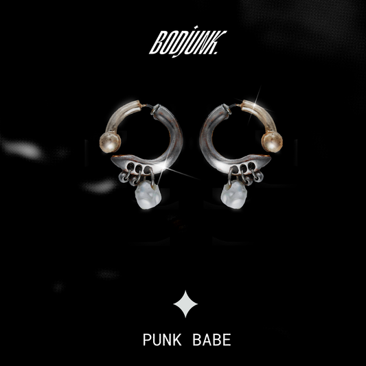 PUNKBABE -  I  Pearl Dangle Earrings | Bodjunk