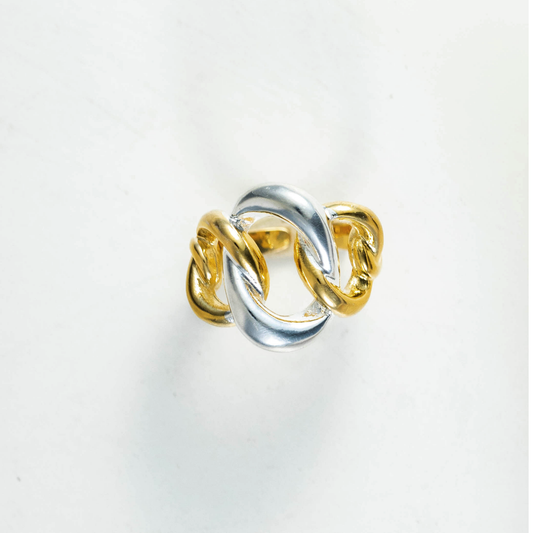 TOO FACED Gold and Silver Statement Ring | Bodjunk